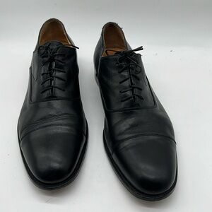Saks Fifth Avenue Tyler  Mens Black Leather Monk Strap Dress Shoes Size 9.5 M